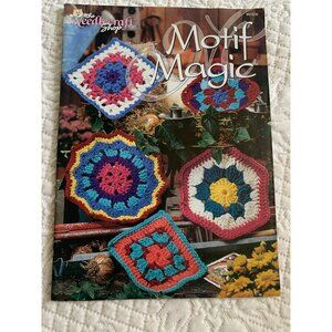 The Needle Shop Motif Magic Crochet Squares Design Pattern Book 951530 1990s